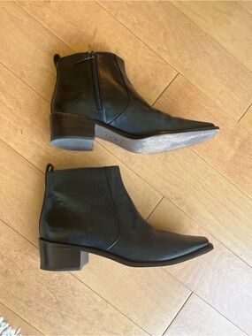 Tory Burch leather zip up booties